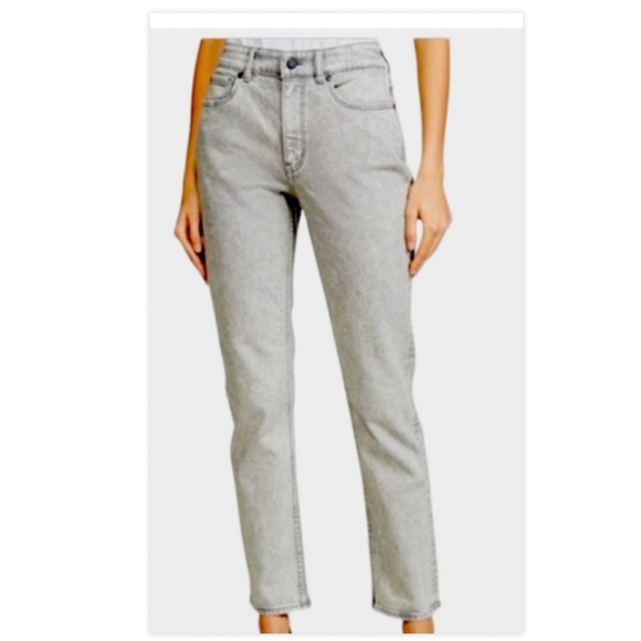 Rebecca Taylor Denim - La Vie Rebecca Taylor INES Jeans Womens 28 Gray Mist Straight Ankle Length